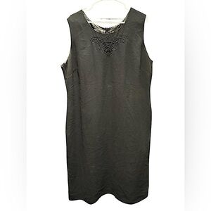 AKG Elegant Black Sleeveless Dress SIZE 22 length 47in pit to pit 23in